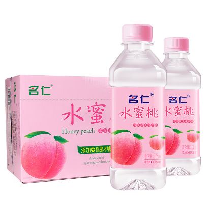 图片 名仁水蜜桃苏打水375ml*24/瓶