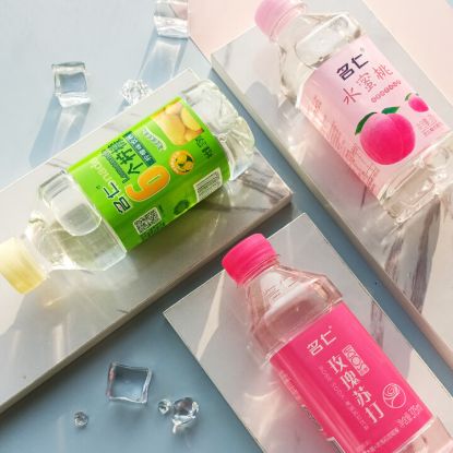 图片 名仁水蜜桃苏打水375ml*24/瓶
