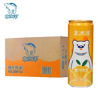 图片 北冰洋 橙汁汽水330ml*24罐