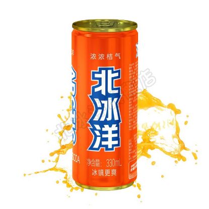 图片 北冰洋 桔汁汽水330ml*24罐