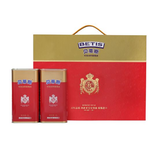 图片 贝蒂斯特级初榨橄榄油罐装1L*2礼盒