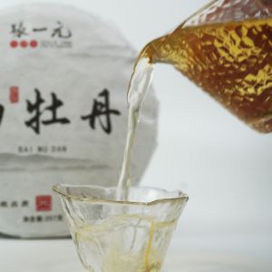 图片 张一元紧压白牡丹(白茶饼）357克