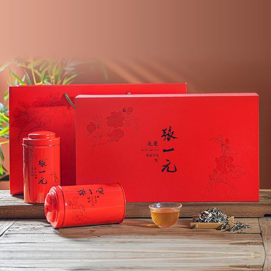 图片 张一元茉莉花茶礼盒 茉莉龙毫尊贵版礼盒装 400g