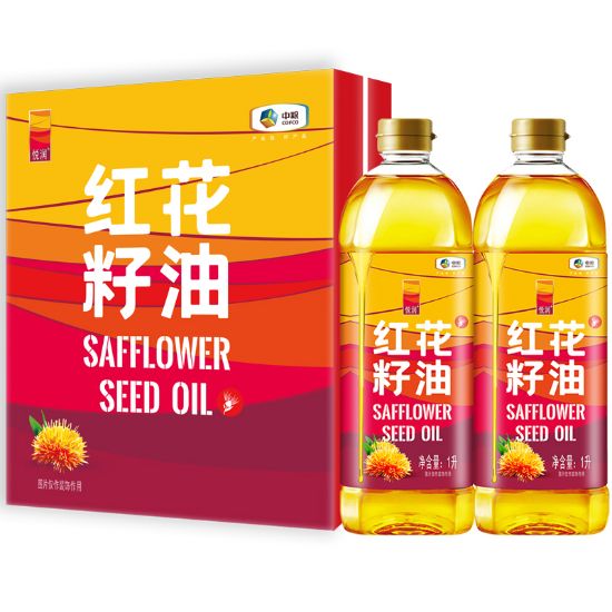 图片 中粮悦润红花籽油礼盒1L*2